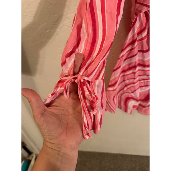 Zara Retro Cutout Linen Psychedelic 70’s Swirl Mini Dress - Picture 4 of 13